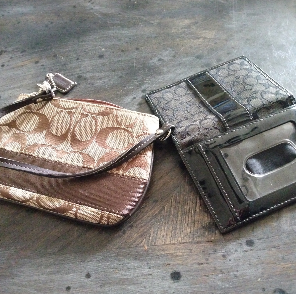 Coach wristlet and card holder